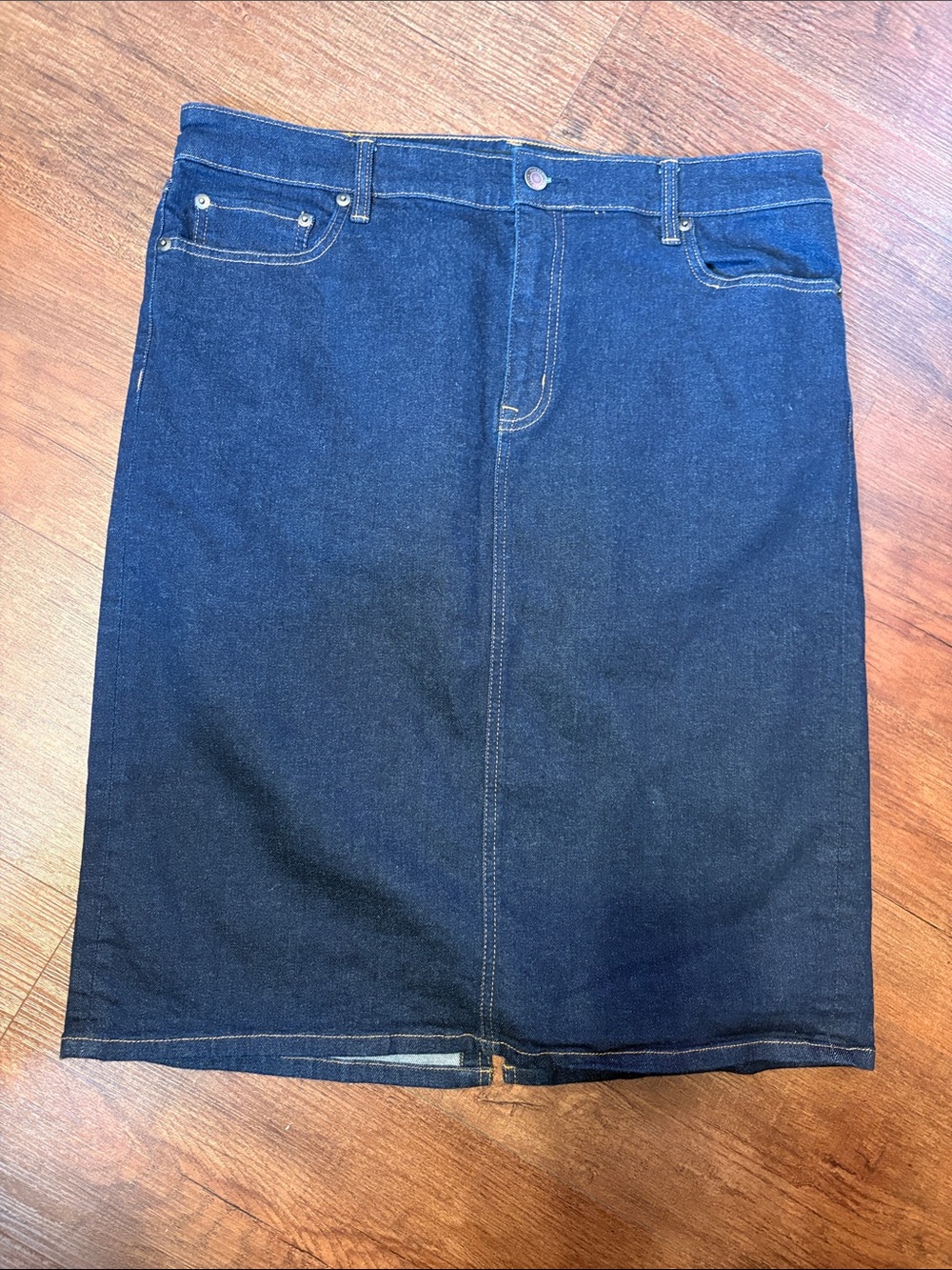 Lauren Ralph Lauren Dark Blue Denim Pencil Skirt